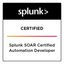 Splunk SOAR Certified Automation Developer badge